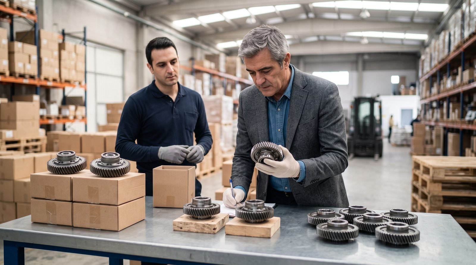 Cajas abiertas con productos, algunos con el embalaje dañado