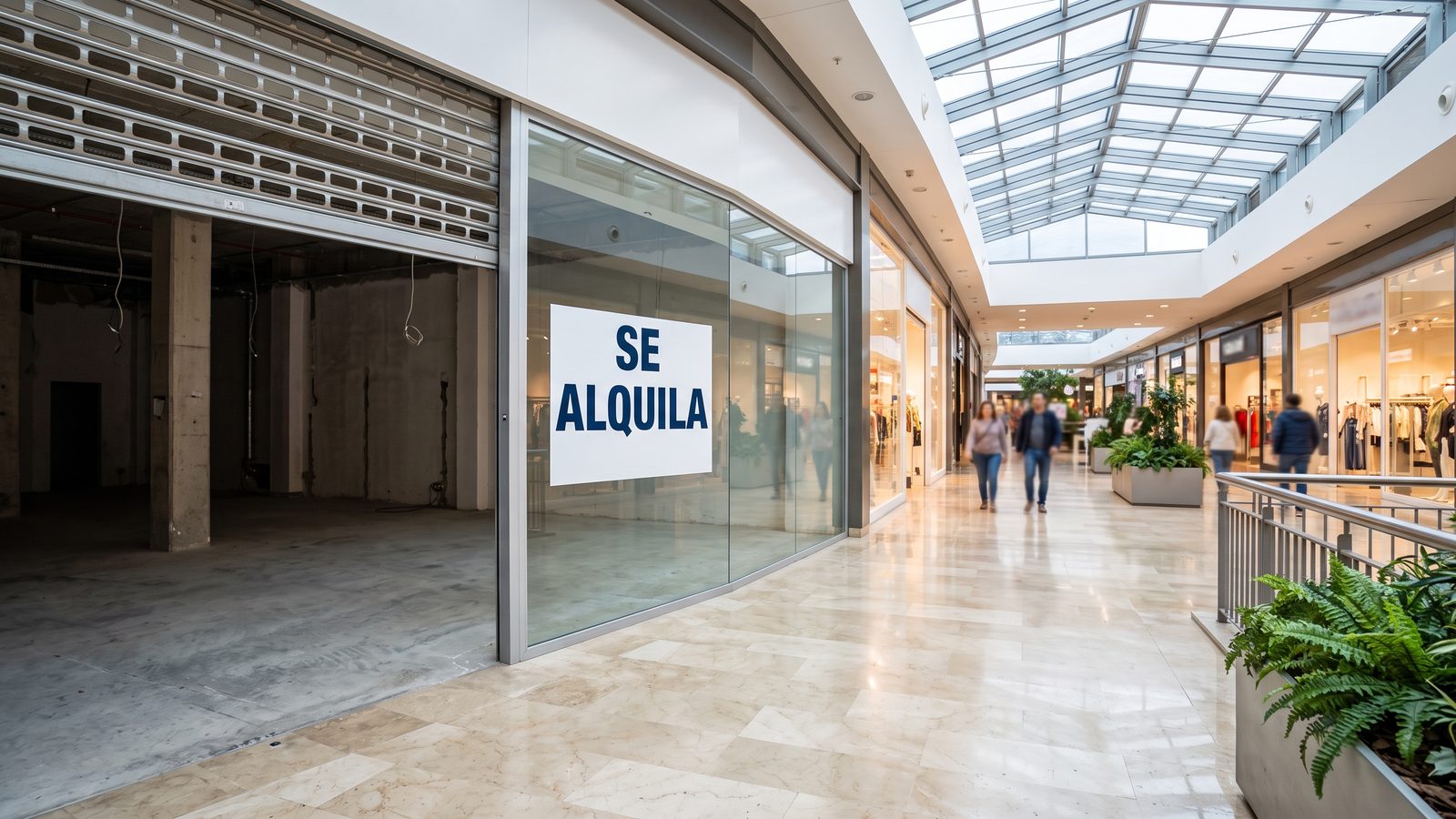 Local vacío en alquiler en un centro comercial en España