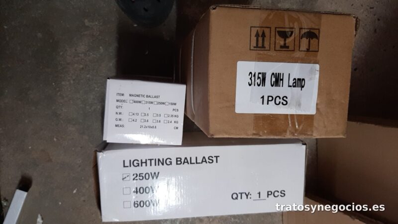 Lote de 47 balastros electromagnéticos 315 W cerrados, nuevos