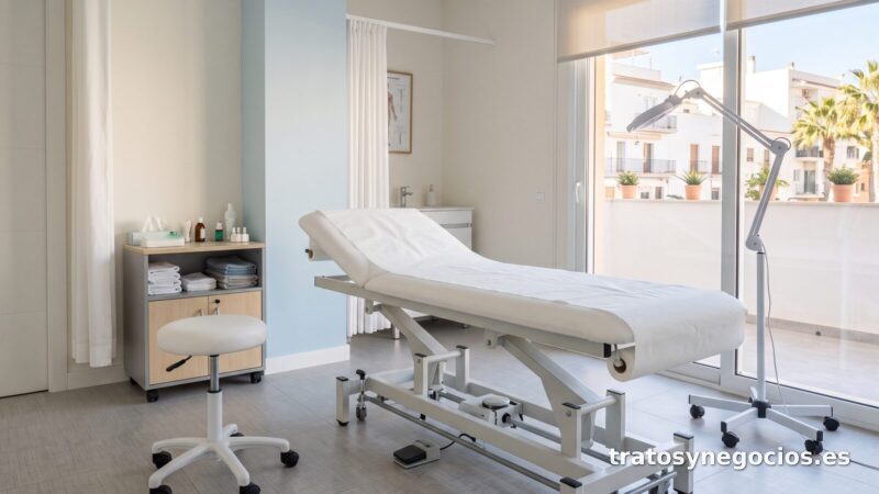 Camilla en centro de fisioterapia, disponible por horas