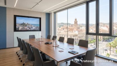 Sala de reuniones para 12 personas en oficina céntrica