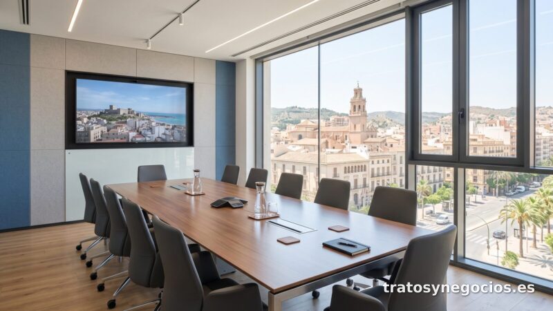 Sala de reuniones para 12 personas en oficina céntrica