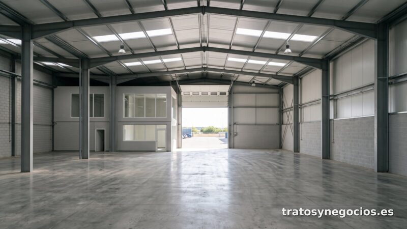 Nave industrial de 400 m² con muelle de carga y oficina
