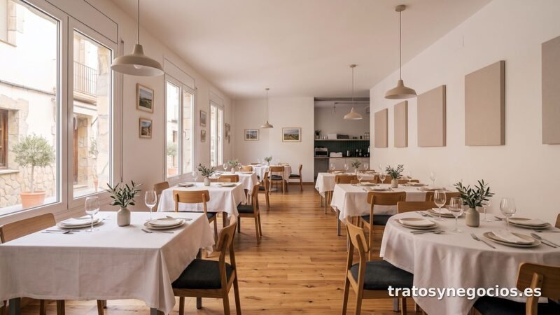 Local de restauración con salida de humos y cocina montada