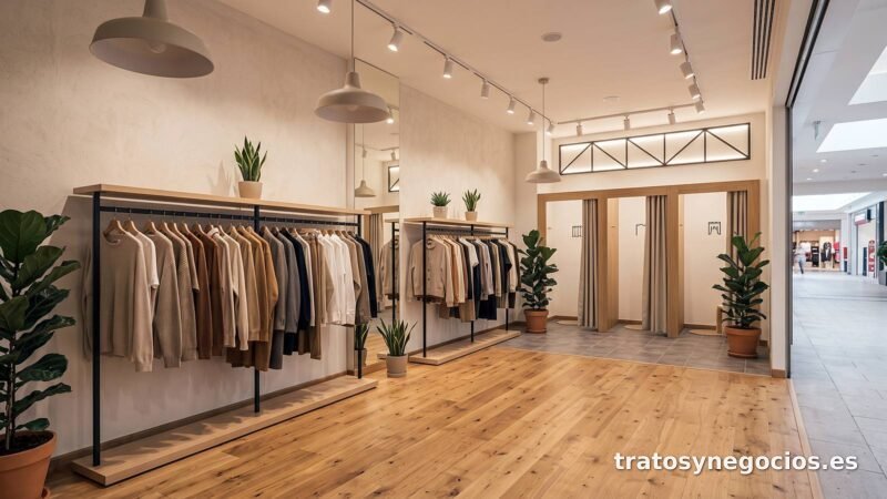 Tienda de ropa en centro comercial, local reformado